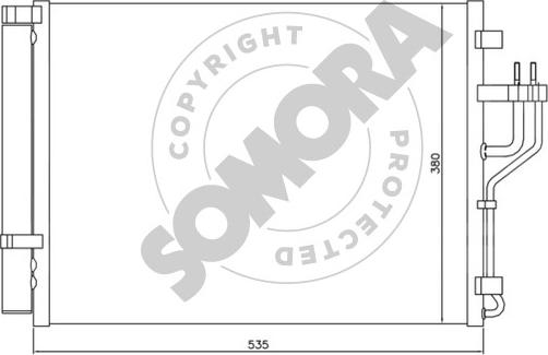 Somora 136660C - Конденсатор кондиционера autosila-amz.com