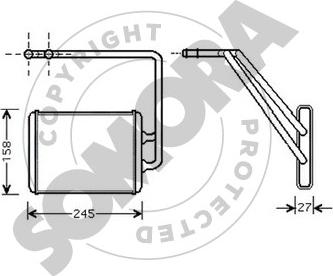 Somora 132250 - Теплообменник, отопление салона autosila-amz.com