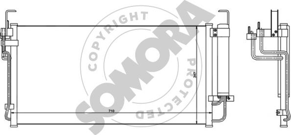 Somora 137060 - Конденсатор кондиционера autosila-amz.com