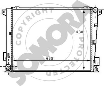 Somora 137140B - Радиатор, охлаждение двигателя autosila-amz.com