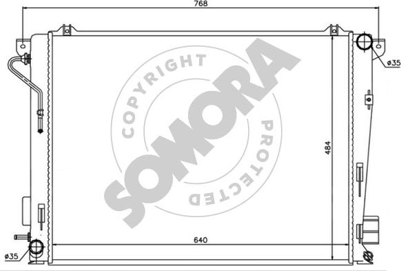 Somora 137140C - Радиатор, охлаждение двигателя autosila-amz.com