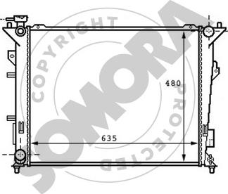 Somora 137140 - Радиатор, охлаждение двигателя autosila-amz.com