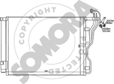 Somora 137260 - Конденсатор кондиционера autosila-amz.com