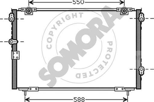 Somora 124560 - Конденсатор кондиционера autosila-amz.com