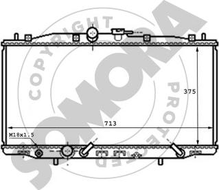 Somora 122740B - Радиатор, охлаждение двигателя autosila-amz.com