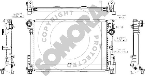 Somora 171440C - Радиатор, охлаждение двигателя autosila-amz.com