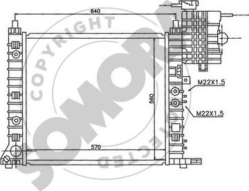 Somora 173040A - Радиатор, охлаждение двигателя autosila-amz.com