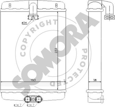 Somora 177650 - Теплообменник, отопление салона autosila-amz.com