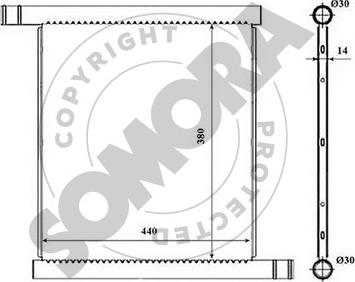 Somora 340140 - Радиатор, охлаждение двигателя autosila-amz.com