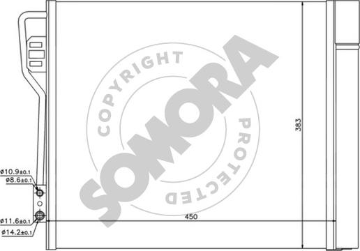 Somora 340160 - Конденсатор кондиционера autosila-amz.com