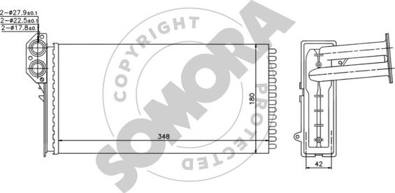 Somora 354650 - Теплообменник, отопление салона autosila-amz.com