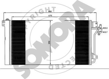 Somora 354160 - Конденсатор кондиционера autosila-amz.com