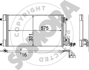 Somora 355660 - Конденсатор кондиционера autosila-amz.com