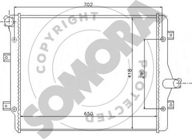 Somora 351040C - Радиатор, охлаждение двигателя autosila-amz.com