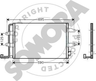 Somora 357060 - Конденсатор кондиционера autosila-amz.com