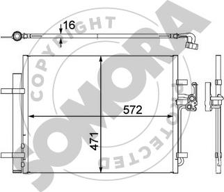 Somora 363 460 - Конденсатор кондиционера autosila-amz.com