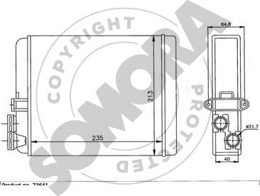 Somora 363350 - Теплообменник, отопление салона autosila-amz.com