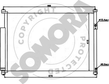 Somora 305160 - Конденсатор кондиционера autosila-amz.com