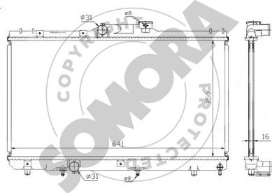 Somora 314140A - Радиатор, охлаждение двигателя autosila-amz.com