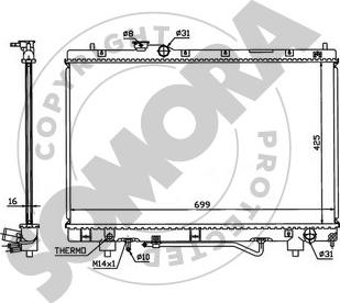 Somora 315140A - Радиатор, охлаждение двигателя autosila-amz.com