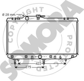 Somora 310040A - Радиатор, охлаждение двигателя autosila-amz.com