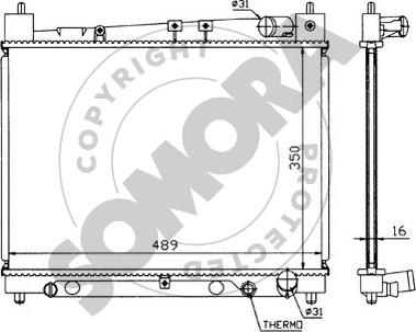 Somora 310141 - Радиатор, охлаждение двигателя autosila-amz.com