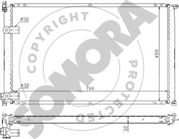 Somora 245540A - Радиатор, охлаждение двигателя autosila-amz.com