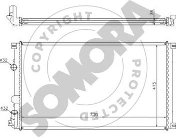 Somora 245640 - Радиатор, охлаждение двигателя autosila-amz.com