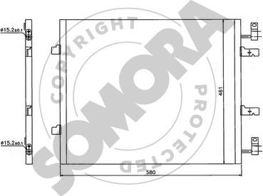 Somora 245160A - Конденсатор кондиционера autosila-amz.com