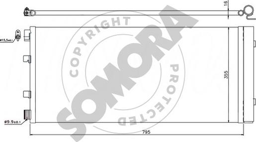 Somora 245760 - Конденсатор кондиционера autosila-amz.com