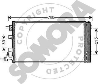 Somora 243460 - Конденсатор кондиционера autosila-amz.com