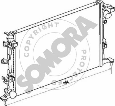 Somora 242440D - Радиатор, охлаждение двигателя autosila-amz.com