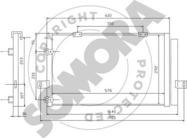 Somora 261160 - Конденсатор кондиционера autosila-amz.com