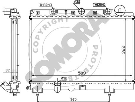 Somora 262140A - Радиатор, охлаждение двигателя autosila-amz.com