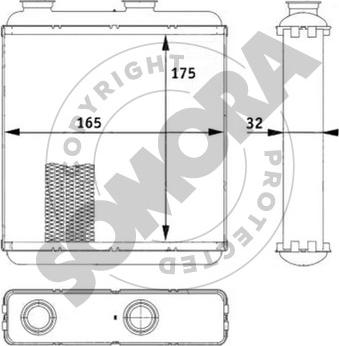 Somora 216050A - Теплообменник, отопление салона autosila-amz.com