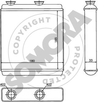 Somora 216050 - Теплообменник, отопление салона autosila-amz.com