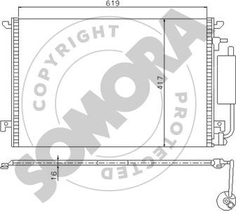 Somora 210660B - Конденсатор кондиционера autosila-amz.com