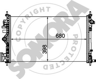 Somora 210840C - Радиатор, охлаждение двигателя autosila-amz.com