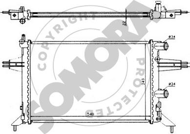 Somora 211740 - Радиатор, охлаждение двигателя autosila-amz.com