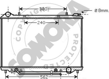 Somora 213640F - Радиатор, охлаждение двигателя autosila-amz.com