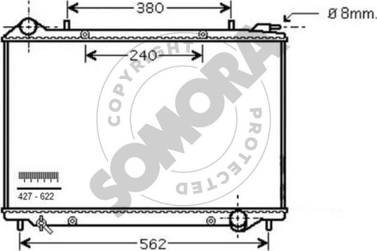 Somora 213640G - Радиатор, охлаждение двигателя autosila-amz.com