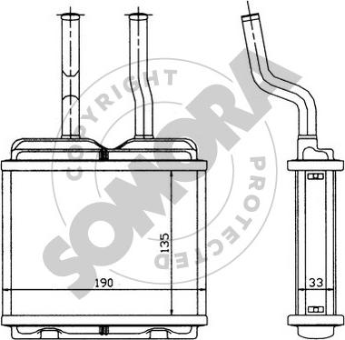Somora 212450 - Теплообменник, отопление салона autosila-amz.com