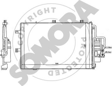 Somora 212560A - Конденсатор кондиционера autosila-amz.com