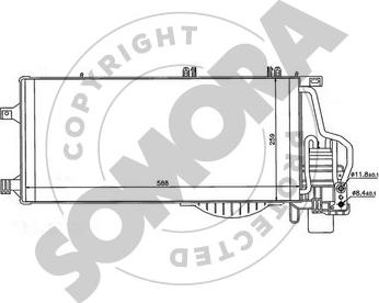 Somora 212560C - Конденсатор кондиционера autosila-amz.com