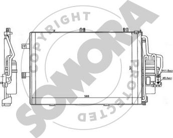 Somora 212560 - Конденсатор кондиционера autosila-amz.com