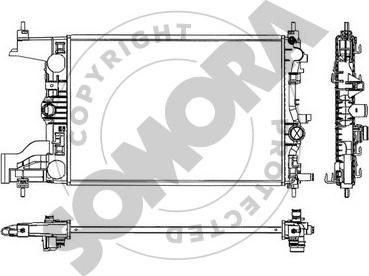 Somora 212040 - Радиатор, охлаждение двигателя autosila-amz.com