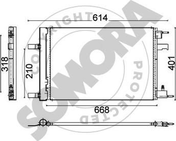 Somora 212060A - Конденсатор кондиционера autosila-amz.com