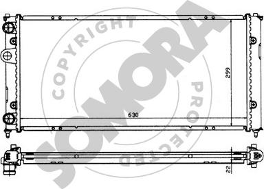 Somora 280243 - Радиатор, охлаждение двигателя autosila-amz.com