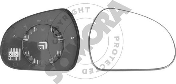 Somora 220955G - Зеркальное стекло, наружное зеркало autosila-amz.com