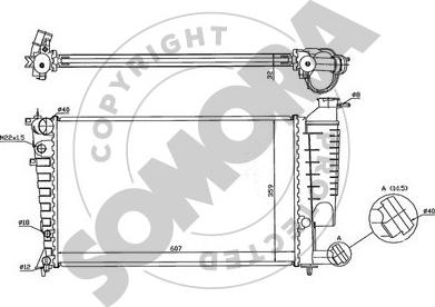 Somora 220640 - Радиатор, охлаждение двигателя autosila-amz.com